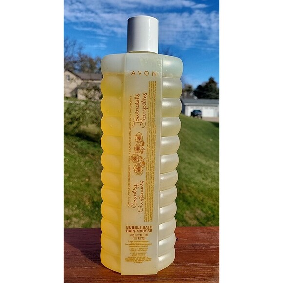 Avon Country Sunflowers Bubble Bath Bain-Mousse Discontinued NOS 24oz New Sealed - Picture 2 of 6